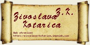 Živoslava Kotarica vizit kartica
